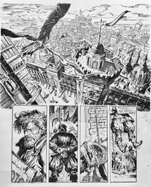 Planche originale - Martinello, Conan le Cimmérien#10, La Maison aux trois bandits, planche n°1, 2020.