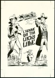 Matthieu Bonhomme - L'homme qui tua Lucky Luke (Luchy Luke vu par...) - Planche originale