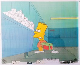 Matt Groening - Cello The Simpson "The Closet" - Original Illustration