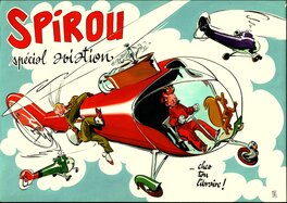 Al Severin - Spirou - Spécial aviation - Illustration originale