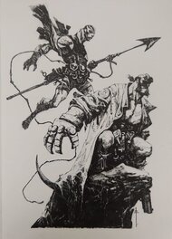 Sebastián Fiumara - Sebastian Fiumara Hellboy and Abe Sapien - Original Illustration