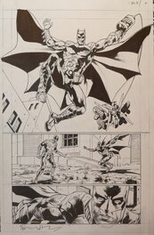 Bryan Hitch - The Batman's Grave #8, page 6 (half splash page) - Planche originale