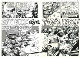 Joe Kubert - Our Army at War # 206 . Double page 2 et 3 . Sergent Rock . - Comic Strip