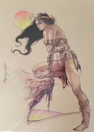 Tony DeZuniga - She-Warrior - Illustration originale