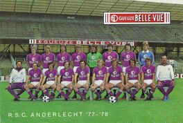 L'équipe du RSC Anderlecht pour la saison 1977-78 - Raymond Goethals se trouve au premier rang à gauche.