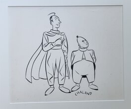 Yves Chaland - Personnages futuristes - illustration pour un projet de publicité - Illustration originale
