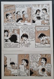 Luc Cornillon - Les aventures de Chaland - Le mystère de l'aérographe - planche en couleurs - Comic Strip