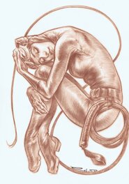 Emilio Laiso - Catwoman par Laiso - Illustration originale