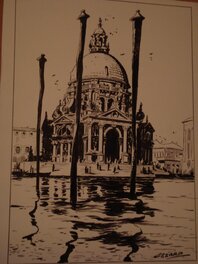 Cézard - Venise - Illustration originale