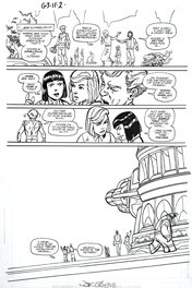 John Byrne - SUPERMAN AND BATMAN GENERATIONS 3 #11 page 2 - Planche originale