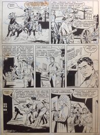 Fawcett - Fawcett Publication TOM MIX 25 , Planche Originale 2 (3) Cow Boy Western ,Bd Comics U.s 1949 - Planche originale