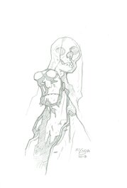 Mike Mignola - Hellboy & the ghost - Illustration originale