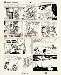 Pierre Seron - Les petits hommes au brontoxique - pl. 22 - Comic Strip