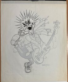 Carl Barks - Carl Bark - Drawing 'Punk Duck' - Planche originale