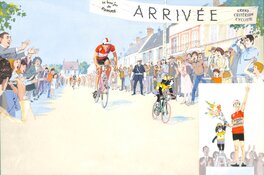 Illustration originale - Bobby fait du vélo