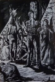 Pierre Noël - Le Testament de Winnetou - Illustration originale