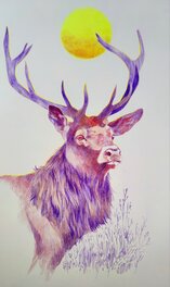 Aurélien Morinière - Deer king - Illustration originale
