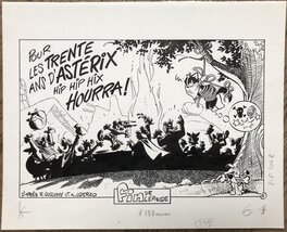 Giorgio Cavazzano - Pif Gadget - Asterix et périls - Hommage aux 30 ans d'Asterix - Illustration originale