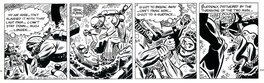Frank Robbins - Johnny Hazard . Daily comic strip du 7 juillet 1951 . - Planche originale