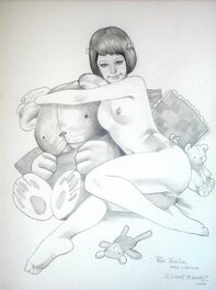 Elisabet Ramirez - Isabelle au nounours - Illustration originale