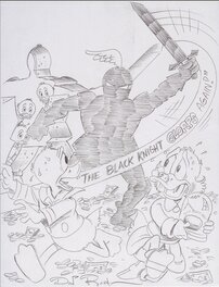 Don Rosa - Couverture (crayonné) - The Black Knight Glorps Again - Couverture originale