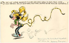 André Franquin - Dessin original pour une carte de voeux pour un ami - Comic Strip