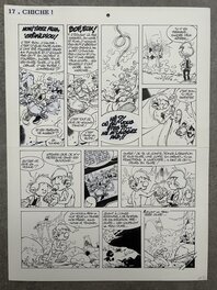 Pierre Seron - Seron - les Petits hommes - Planche originale 17 - Chiche - T. 40 - Comic Strip