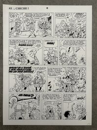 Pierre Seron - Seron - les Petits hommes - Planche originale 41 - Chiche - T. 40 - Comic Strip
