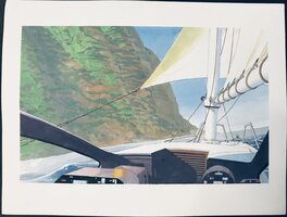 Esad Ribic - Esad Ribic, Louis Vuitton Travel Book - Sailing Boat - Illustration originale