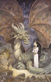 Peter De Sève - Book cover "Dealing with Dragons" - Couverture originale