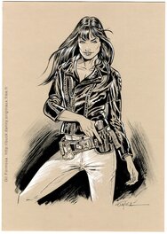Gil Formosa - Lady X - BUCK DANNY - Illustration originale