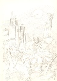 Giovanni Ticci - Crayonné TEX - Illustration originale