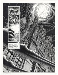 Andreas - Rork 2 - planche 4, grande case manoir/ciel trés encrée - Comic Strip