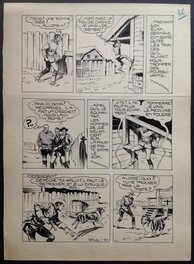 Fergal - Fergal (Gallieno Ferri - Atelier Chott) Thunder Jack Planche Originale 36 Encre de Chine petit format Humo année 50 - Comic Strip