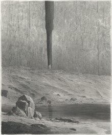 Paul et Gaétan Brizzi - L'enfer  de DANTE  - impressionnant dessin à la mine de plomb - Planche originale