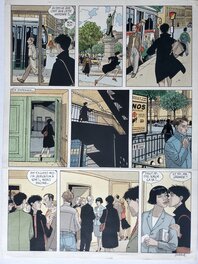 André Juillard - LE CAHIER BLEU  couleur directe - Planche originale