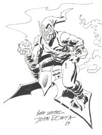 John Romita - Green Goblin Convention Sketch Original Art 1989 - Illustration originale