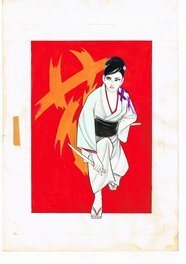 Mitsuru Kawada - "Vermilion Cherry Blossom Journey" by Mitsuru Kawada - Original Illustration
