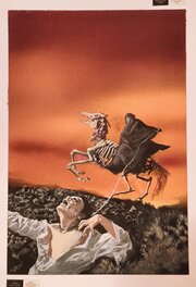 Karel Thole - Karel Thole Art Cover Vampir Horror-Roman 120 "Reiter aus dem Jenseits - Earl Warren" - Couverture originale