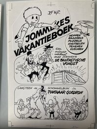 Jef Nys - Cover van Jommekes vakantieboek - Planche originale