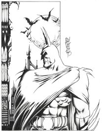 Raul Cestaro - Cestaro Raul, illustration Batman, Play Press, 1995. - Illustration originale