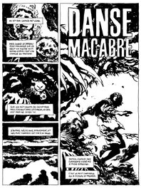 Cyrille Pomès - Pomès, Danse Macabre, planche n°1 de titre, 2022. - Comic Strip