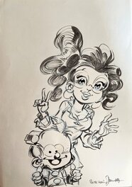 Dan Verlinden - Le Petit Spirou et Melle Chiffre - Illustration originale
