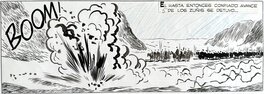 Hugo Pratt - Sergent Kirk - Il Castello di Titlan page 74 - planche originale - comic art e