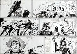 Hugo Pratt - Sergent Kirk - Il Castello di Titlan page 75 - planche originale - comic art a