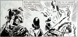Hugo Pratt - Sergent Kirk - Il Castello di Titlan page 75 - planche originale - comic art e