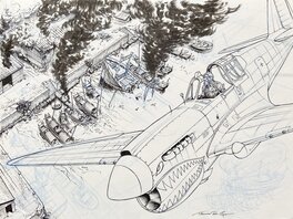 Thomas Du Caju - Flying tiger - Illustration originale
