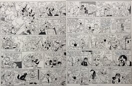 Giorgio Cavazzano - Cavazzano, Pif et Hercule, Un commissariat de Luxe, Diptyque des planche n°2 et 3, Pif Gadget#595, 1980. - Comic Strip