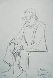 François Walthéry - Portrait de Mittéï - Original art