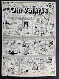 Willy Vandersteen - Original Cover "Ons Volkske" - Original Cover